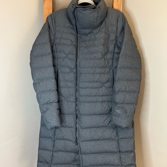 Women’s medium M NORTHFACE north face Northern parka puffer coat in grey… - Picture 1 of 2